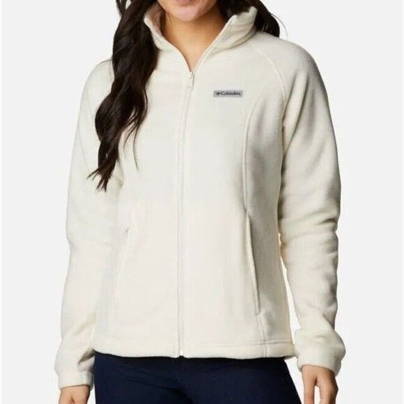 NWT Columbia Women’s Sawyer Rapids 2.0 Fleece Jacket 1X Plus Cream White - Picture 1 of 6